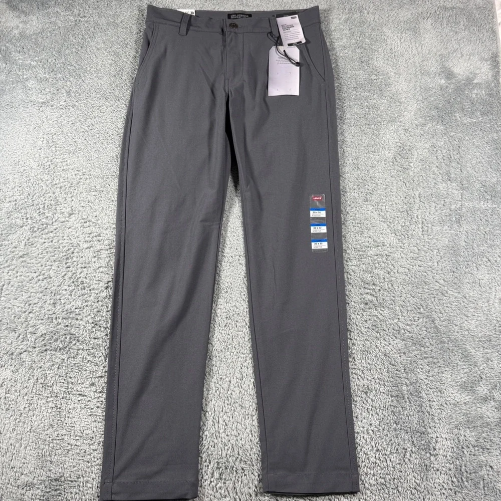 NWT Levis XX Chino Standard Taper Tech Pants Mens 30x32 Grey High Stretch Coolin
